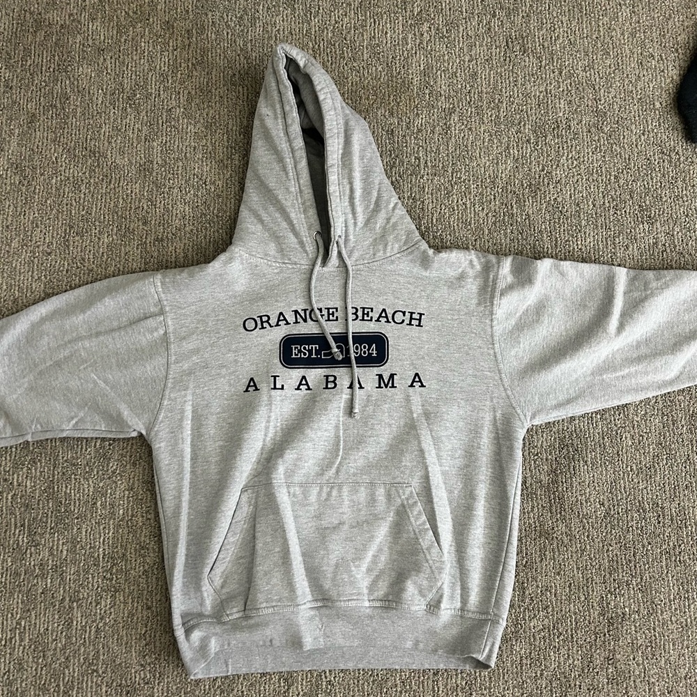 Surfstyle size medium grey orange beach bama hoodie
